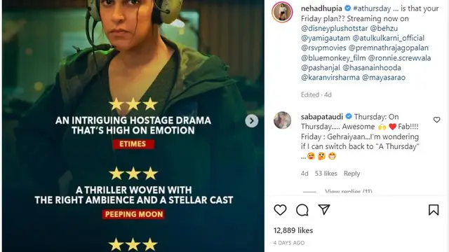 Netizens slammed when Deepika Padukone‘s ‘Gehraiyaan’ is dissed by Saba Ali khan:￼