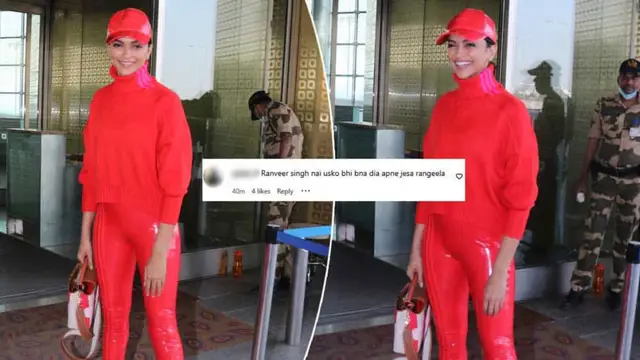 Netizens troll Deepika for her attire commenting that was “uncomfortable” and complaining to Ranveer Singh for this.
