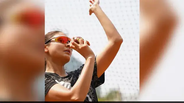 Anushka Sharma shares her bowling pics during the prep for the biopic - ‘play 2-3 overs with Virat’ fans commented.