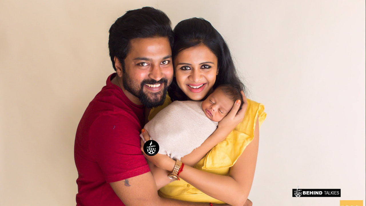 Anjana with her Husband Chandran and Son Rudraksh