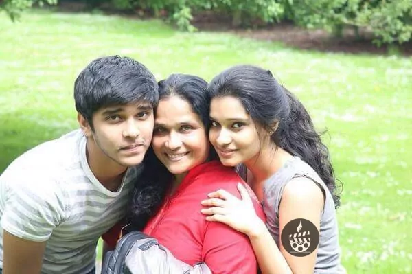 Shailaja Balakrishnan with her children