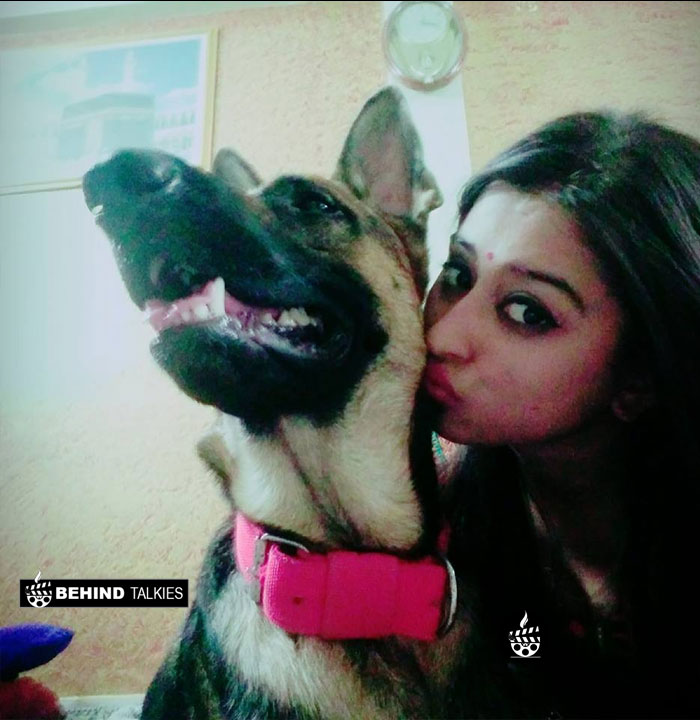 Somi Khan with her pet